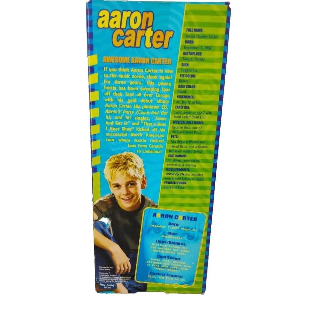 NEW‎ IN BOX Vintage 2001 Aaron Carter Doll Play Along 80000 Red & Silver